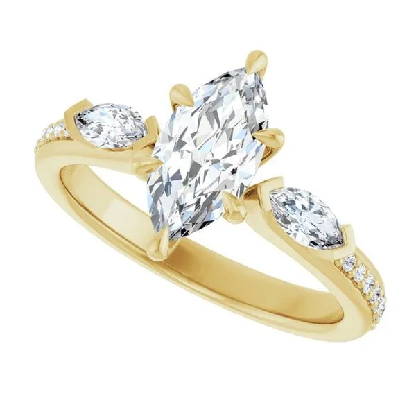 Claw-Prong Three-Stone Engagement Ring Image 5 Morin Jewelers Southbridge, MA