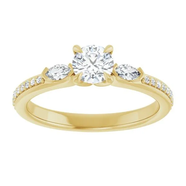 Claw-Prong Three-Stone Engagement Ring Image 3 Clater Jewelers Louisville, KY