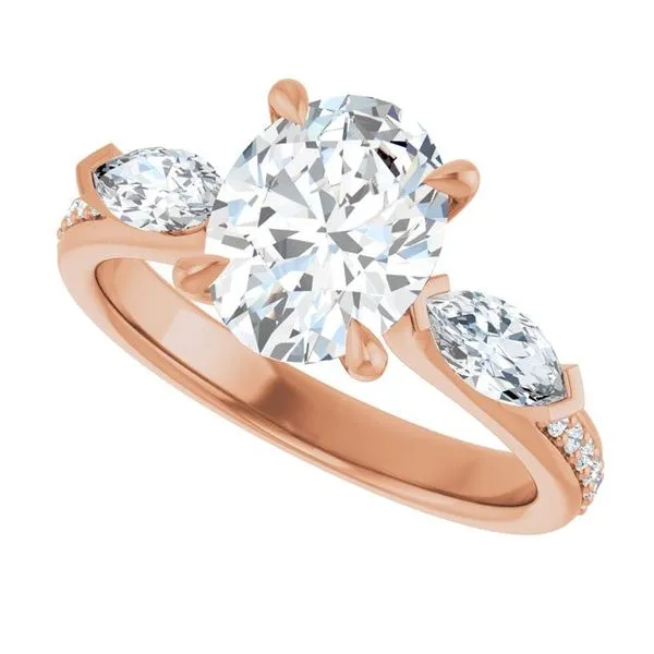 Claw-Prong Three-Stone Engagement Ring Image 5 Jimmy Smith Jewelers Decatur, AL