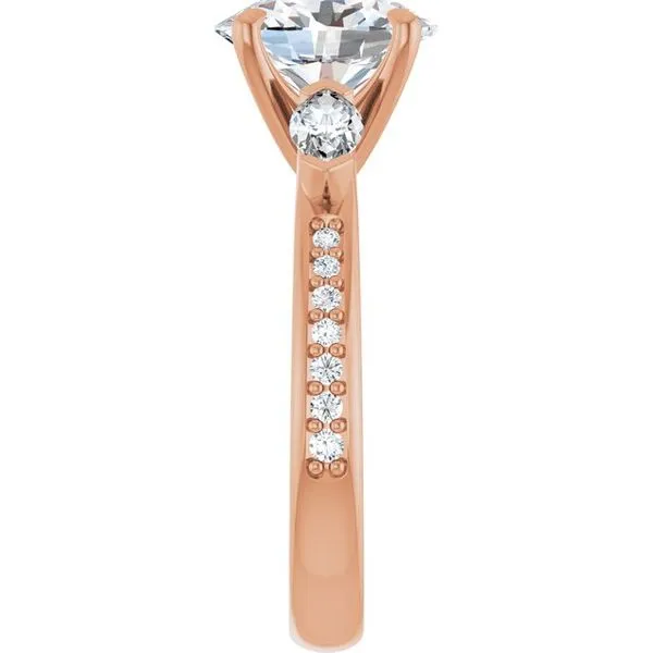 Claw-Prong Three-Stone Engagement Ring Image 4 Arezzo Jewelers Elmwood Park, IL