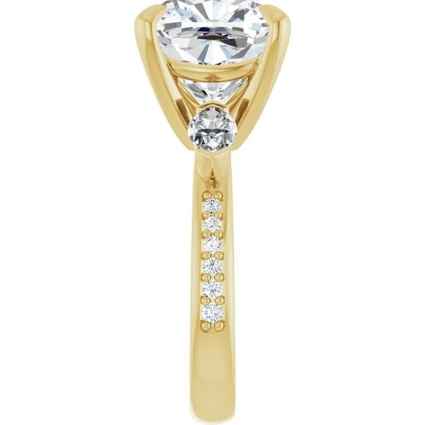 Claw-Prong Three-Stone Engagement Ring Image 4 Don's Jewelry & Design Washington, IA