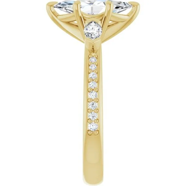 Claw-Prong Three-Stone Engagement Ring Image 4 The Jewelry Source El Segundo, CA