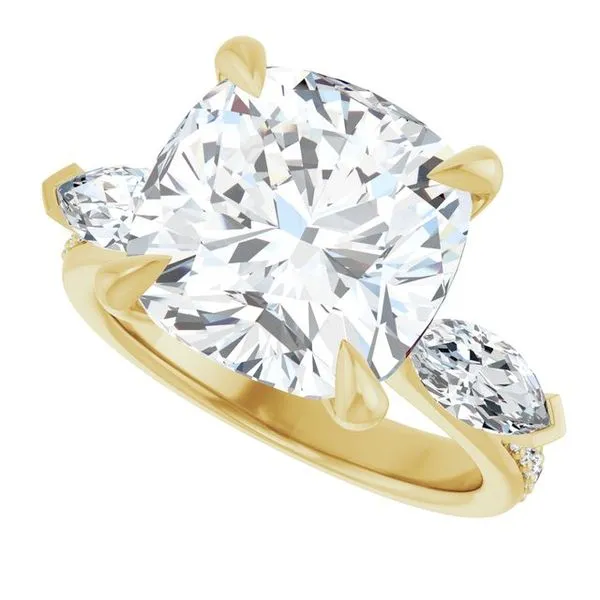 Claw-Prong Three-Stone Engagement Ring Image 5 Witt's Jewelry Wayne, NE