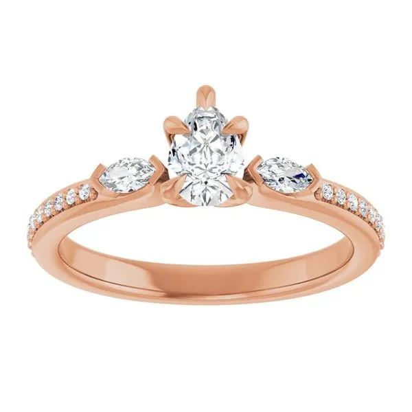 Claw-Prong Three-Stone Engagement Ring Image 3 Raleigh Diamond Fine Jewelry Raleigh, NC