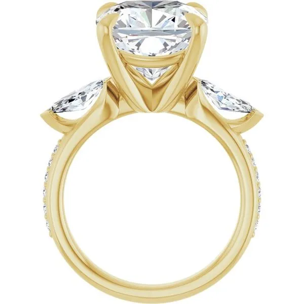 Claw-Prong Three-Stone Engagement Ring Image 2 Natale Jewelers Sewell, NJ