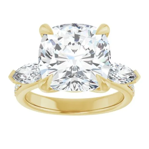 Claw-Prong Three-Stone Engagement Ring Image 3 Mark Jewellers La Crosse, WI