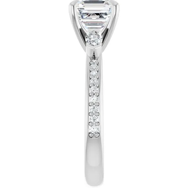 Claw-Prong Three-Stone Engagement Ring Image 4 JF Jones Jewelers Rochester, NY