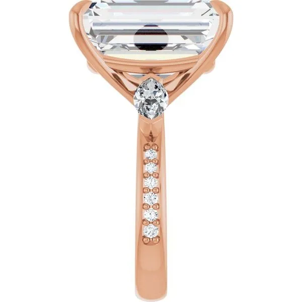 Claw-Prong Three-Stone Engagement Ring Image 4 Ocean View Jewelers Millville, DE