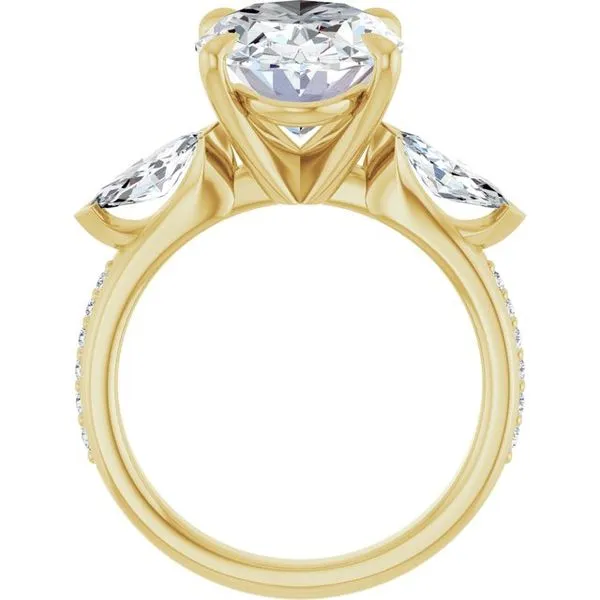 Claw-Prong Three-Stone Engagement Ring Image 2 Jimmy Smith Jewelers Decatur, AL