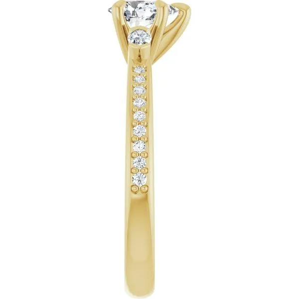 Claw-Prong Three-Stone Engagement Ring Image 4 J. Thomas Jewelers Rochester Hills, MI