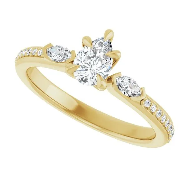 Claw-Prong Three-Stone Engagement Ring Image 5 Raleigh Diamond Fine Jewelry Raleigh, NC