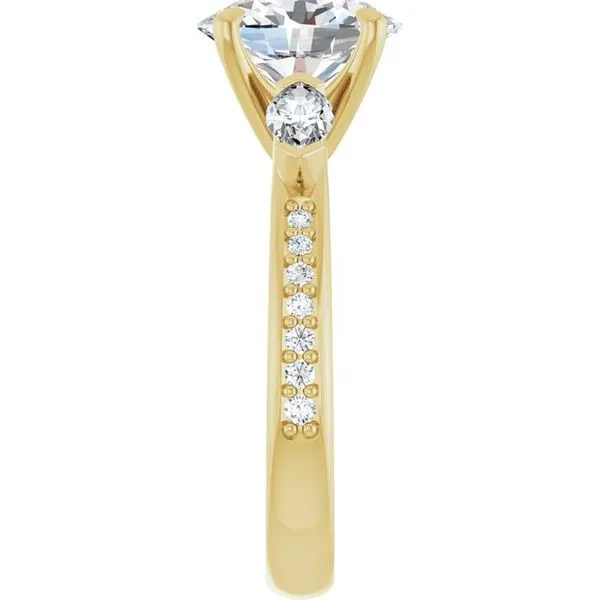 Claw-Prong Three-Stone Engagement Ring Image 4 Raleigh Diamond Fine Jewelry Raleigh, NC