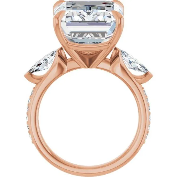 Claw-Prong Three-Stone Engagement Ring Image 2 Ocean View Jewelers Millville, DE