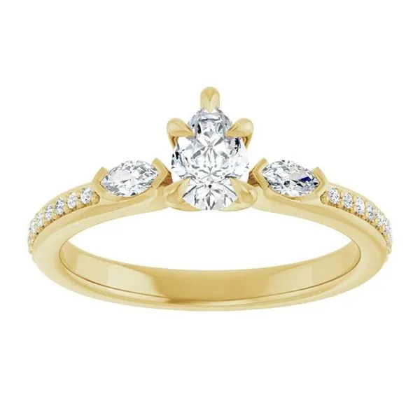Claw-Prong Three-Stone Engagement Ring Image 3 Jimmy Smith Jewelers Decatur, AL