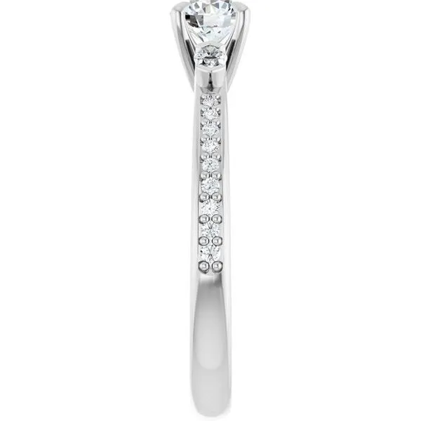 Claw-Prong Three-Stone Engagement Ring Image 4 Michael Szwed Jewelers Longmeadow, MA