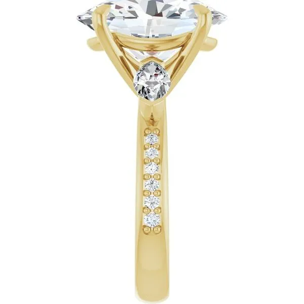 Claw-Prong Three-Stone Engagement Ring Image 4 Raleigh Diamond Fine Jewelry Raleigh, NC