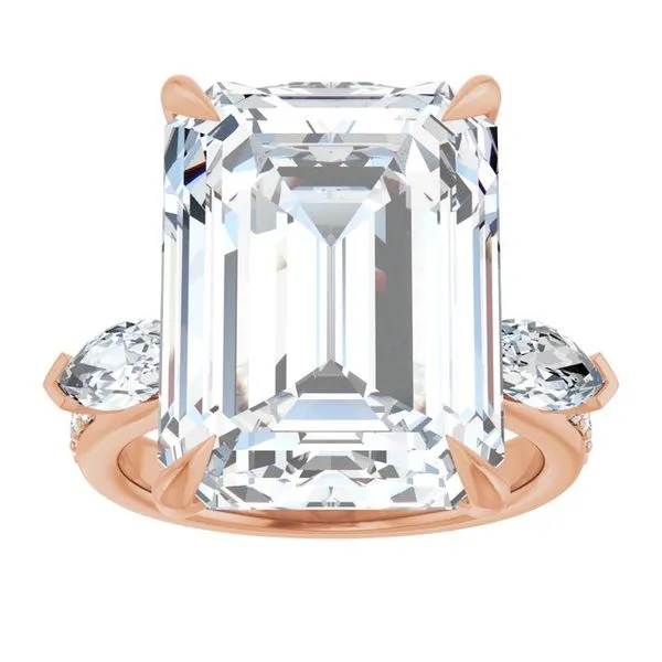 Claw-Prong Three-Stone Engagement Ring Image 3 Raleigh Diamond Fine Jewelry Raleigh, NC