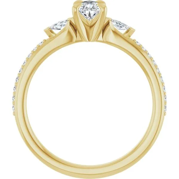 Claw-Prong Three-Stone Engagement Ring Image 2 Morin Jewelers Southbridge, MA