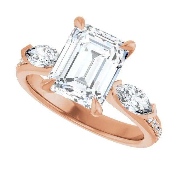 Claw-Prong Three-Stone Engagement Ring Image 5 JF Jones Jewelers Rochester, NY