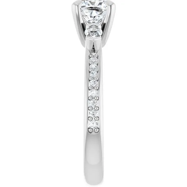 Claw-Prong Three-Stone Engagement Ring Image 4 Jimmy Smith Jewelers Decatur, AL