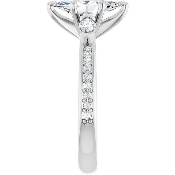 Claw-Prong Three-Stone Engagement Ring Image 4 Don's Jewelry & Design Washington, IA