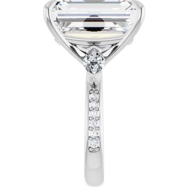 Claw-Prong Three-Stone Engagement Ring Image 4 Mark Jewellers La Crosse, WI