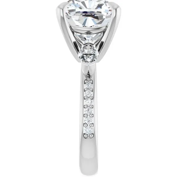 Claw-Prong Three-Stone Engagement Ring Image 4 Paul James Jewelers Angels Camp, CA