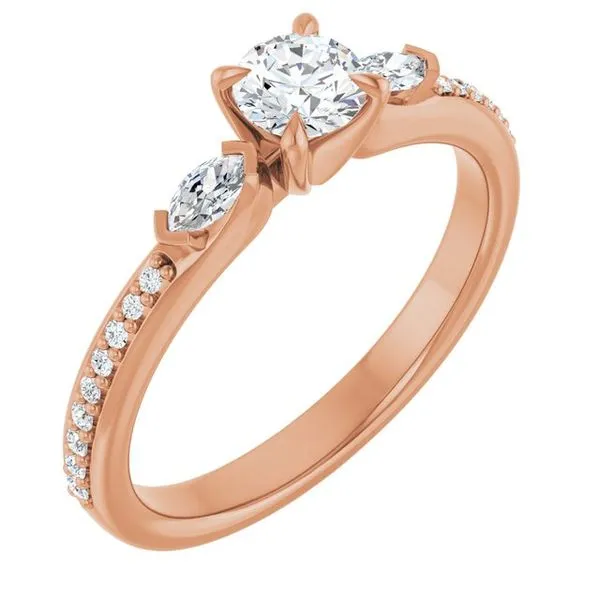 Claw-Prong Three-Stone Engagement Ring Clater Jewelers Louisville, KY