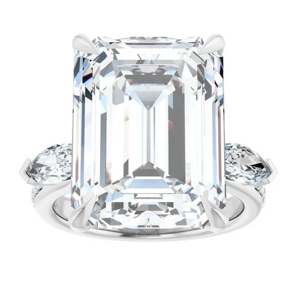 Claw-Prong Three-Stone Engagement Ring Image 3 Shipley's Fine Jewelry Hampstead, MD