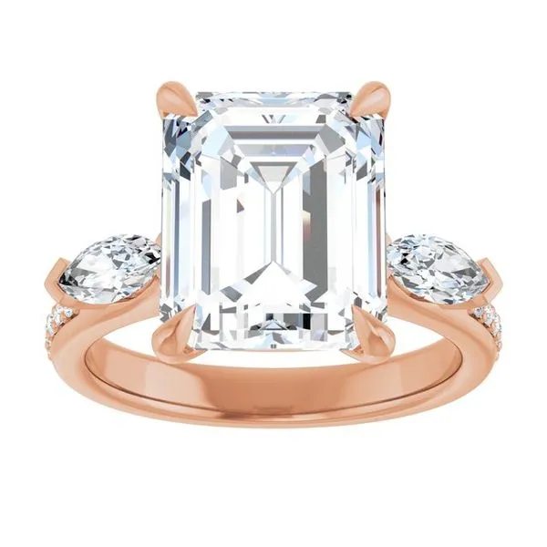 Claw-Prong Three-Stone Engagement Ring Image 3 Arezzo Jewelers Elmwood Park, IL