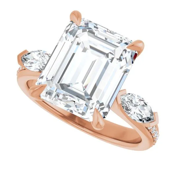 Claw-Prong Three-Stone Engagement Ring Image 5 The Jewelry Source El Segundo, CA