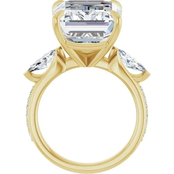 Claw-Prong Three-Stone Engagement Ring Image 2 Vulcan's Forge LLC KANSAS CITY, MO