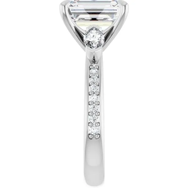 Claw-Prong Three-Stone Engagement Ring Image 4 Northwood Jewelers Northwood, OH