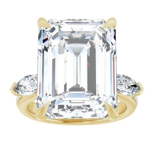 Claw-Prong Three-Stone Engagement Ring Image 3 Natale Jewelers Sewell, NJ