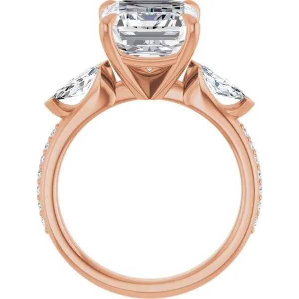 Claw-Prong Three-Stone Engagement Ring Image 2 Shipley's Fine Jewelry Hampstead, MD