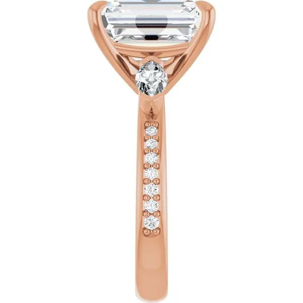 Claw-Prong Three-Stone Engagement Ring Image 4 Raleigh Diamond Fine Jewelry Raleigh, NC