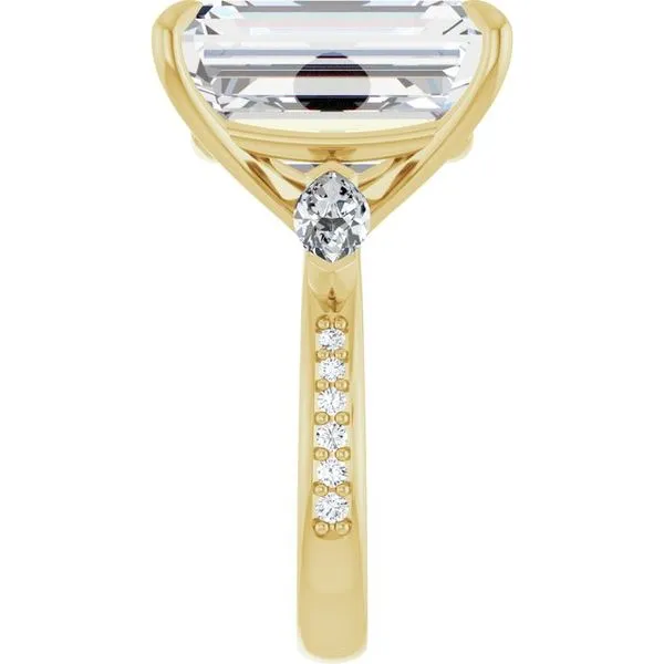 Claw-Prong Three-Stone Engagement Ring Image 4 Futer Bros Jewelers York, PA