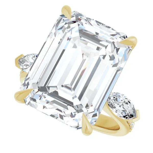 Claw-Prong Three-Stone Engagement Ring Image 5 Don's Jewelry & Design Washington, IA