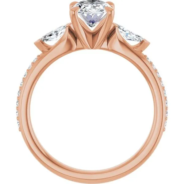 Claw-Prong Three-Stone Engagement Ring Image 2 Futer Bros Jewelers York, PA