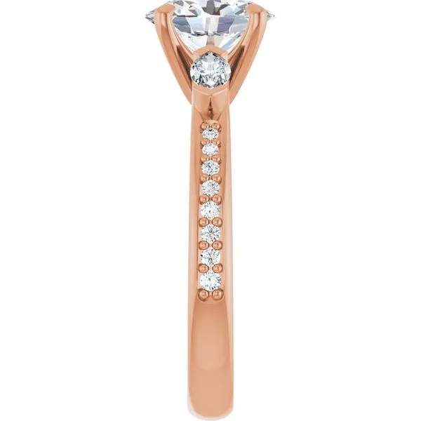 Claw-Prong Three-Stone Engagement Ring Image 4 Ocean View Jewelers Millville, DE