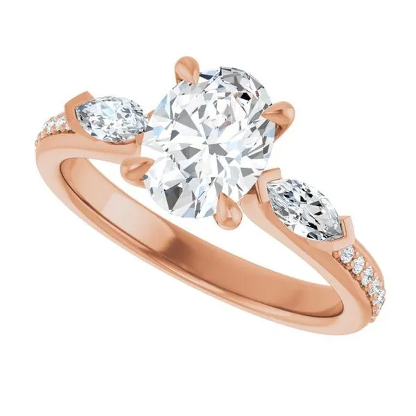 Claw-Prong Three-Stone Engagement Ring Image 5 Mark Jewellers La Crosse, WI