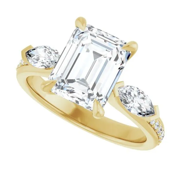 Claw-Prong Three-Stone Engagement Ring Image 5 JF Jones Jewelers Rochester, NY