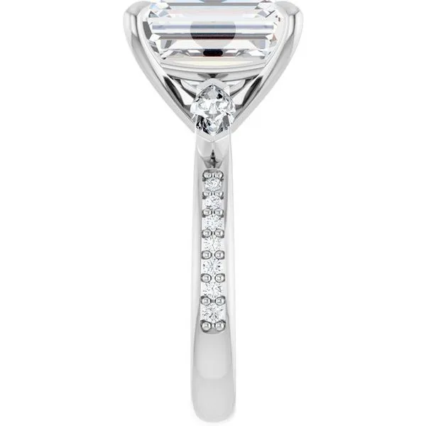 Claw-Prong Three-Stone Engagement Ring Image 4 JF Jones Jewelers Rochester, NY