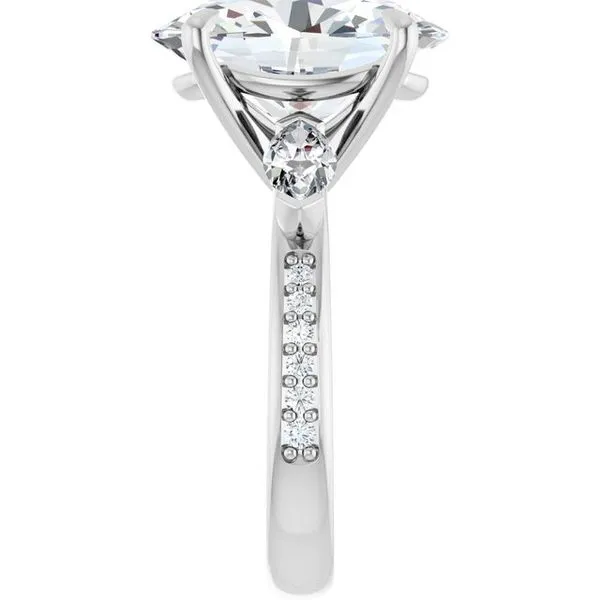 Claw-Prong Three-Stone Engagement Ring Image 4 Paul James Jewelers Angels Camp, CA