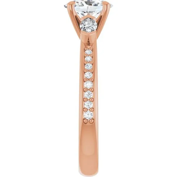 Claw-Prong Three-Stone Engagement Ring Image 4 J. Thomas Jewelers Rochester Hills, MI