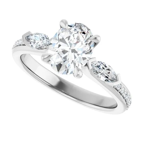 Claw-Prong Three-Stone Engagement Ring Image 5 Clater Jewelers Louisville, KY