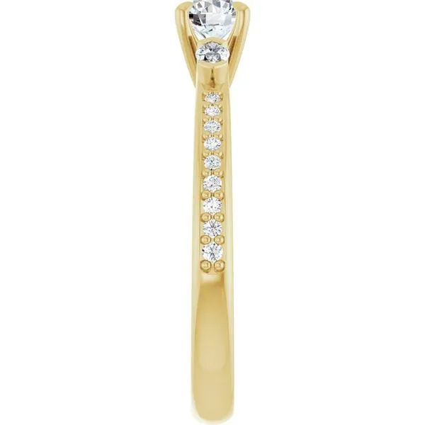 Claw-Prong Three-Stone Engagement Ring Image 4 Paul James Jewelers Angels Camp, CA