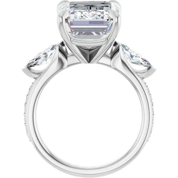 Claw-Prong Three-Stone Engagement Ring Image 2 Clater Jewelers Louisville, KY