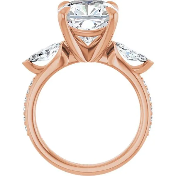 Claw-Prong Three-Stone Engagement Ring Image 2 Arezzo Jewelers Elmwood Park, IL