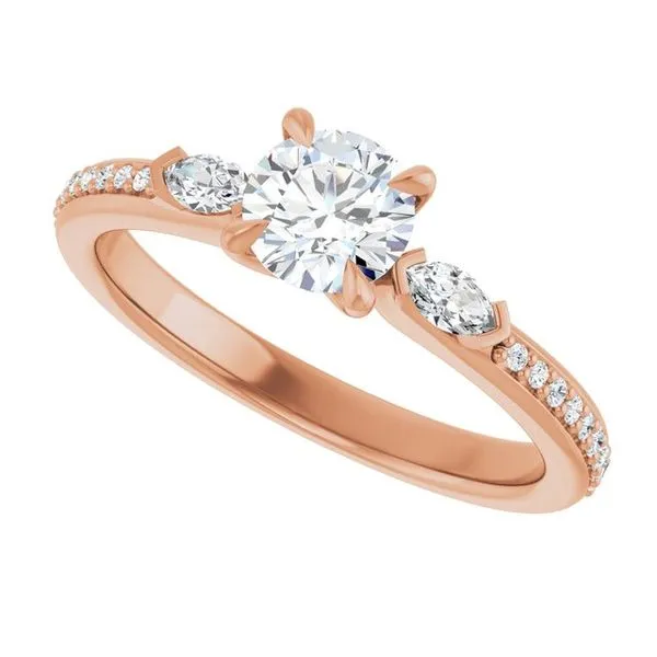 Claw-Prong Three-Stone Engagement Ring Image 5 Michael Szwed Jewelers Longmeadow, MA